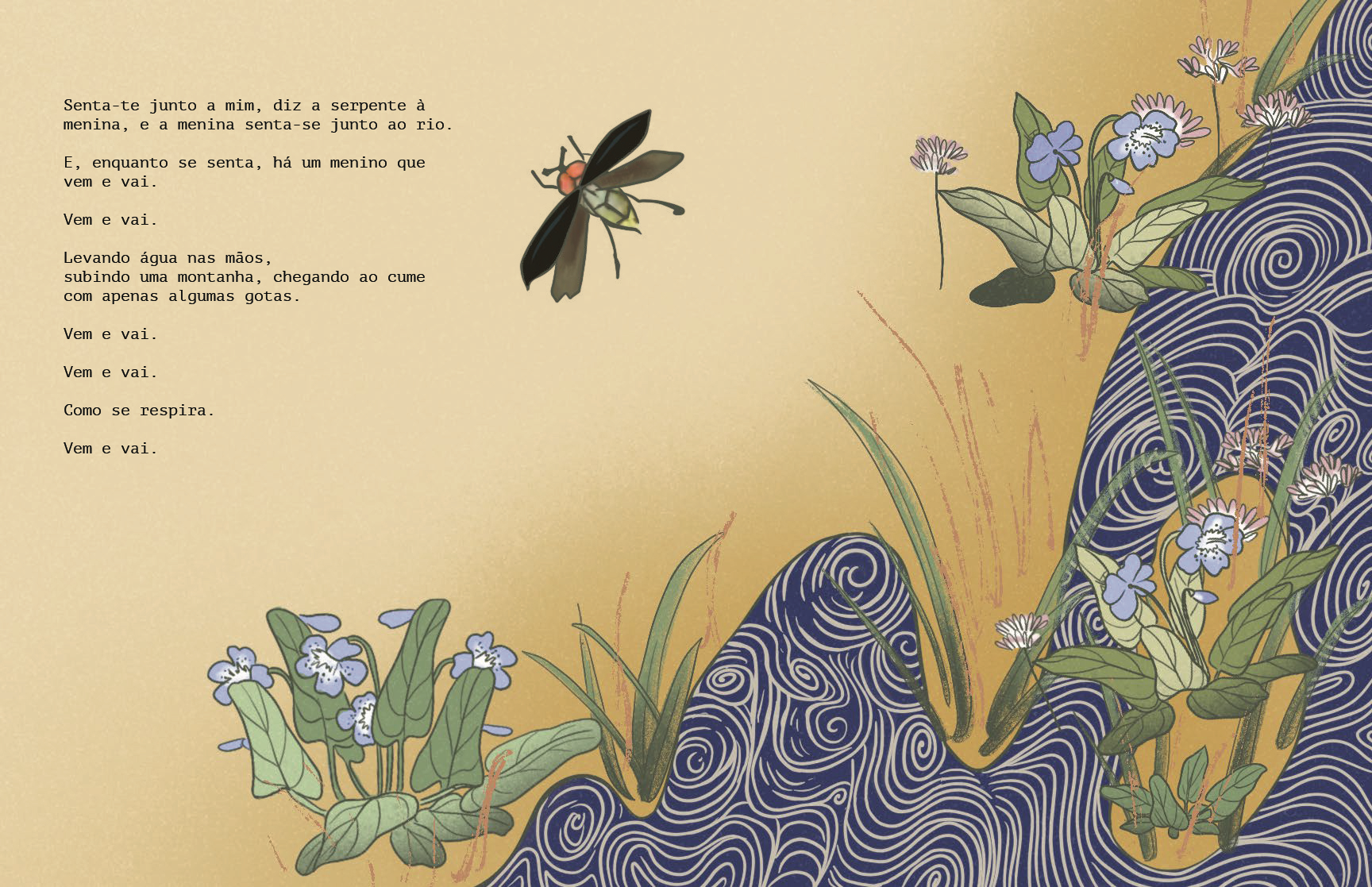 A Flor e o Peixe - Japanese aesthetic illustration