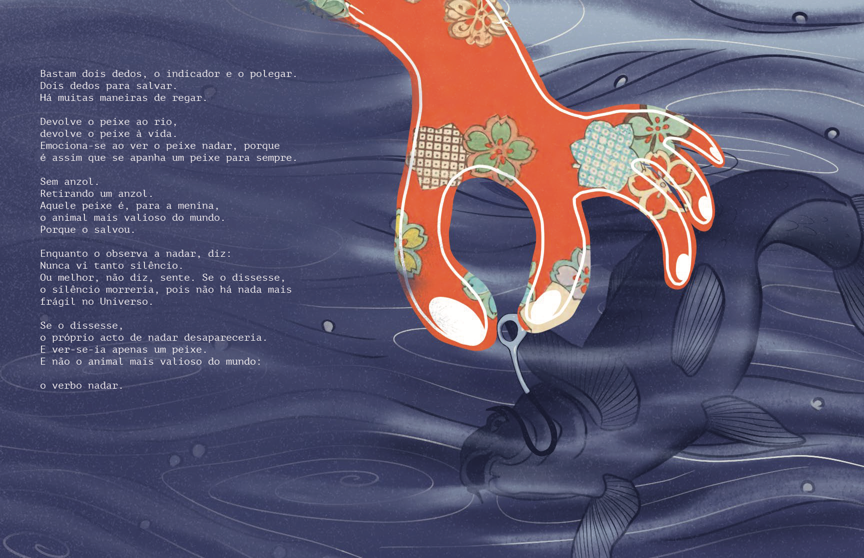 A Flor e o Peixe - Shadow puppetry illustration 1